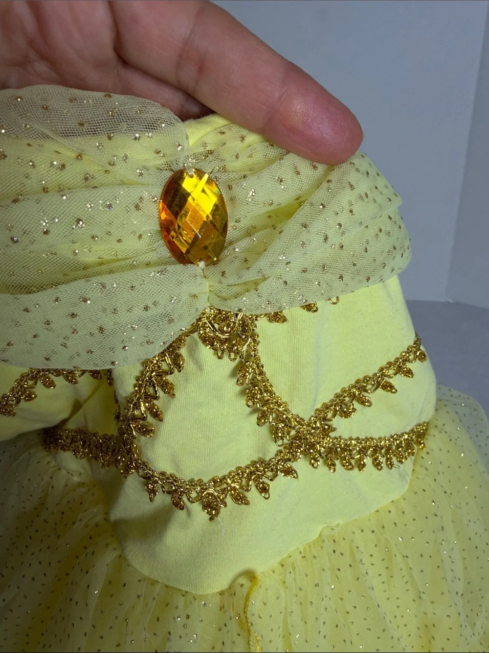 SHEIN Beuty Yellow Princess Tulle Costume Dress for Kids Size 7